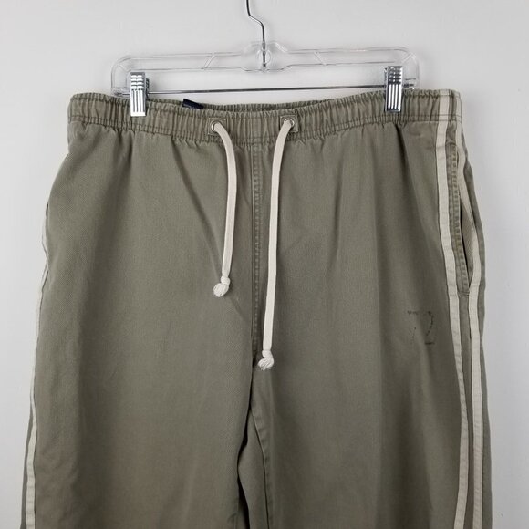 Op Vintage Twill Pull On Pants Women's large Drawstring Green Khaki - Picture 7 of 10